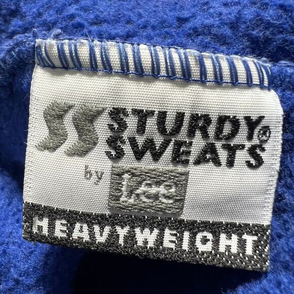 Lee (S) Mens American VINTAGE 80s Blue Sturdy Sweats Sweatpants Heavyweight - Picture 8 of 9
